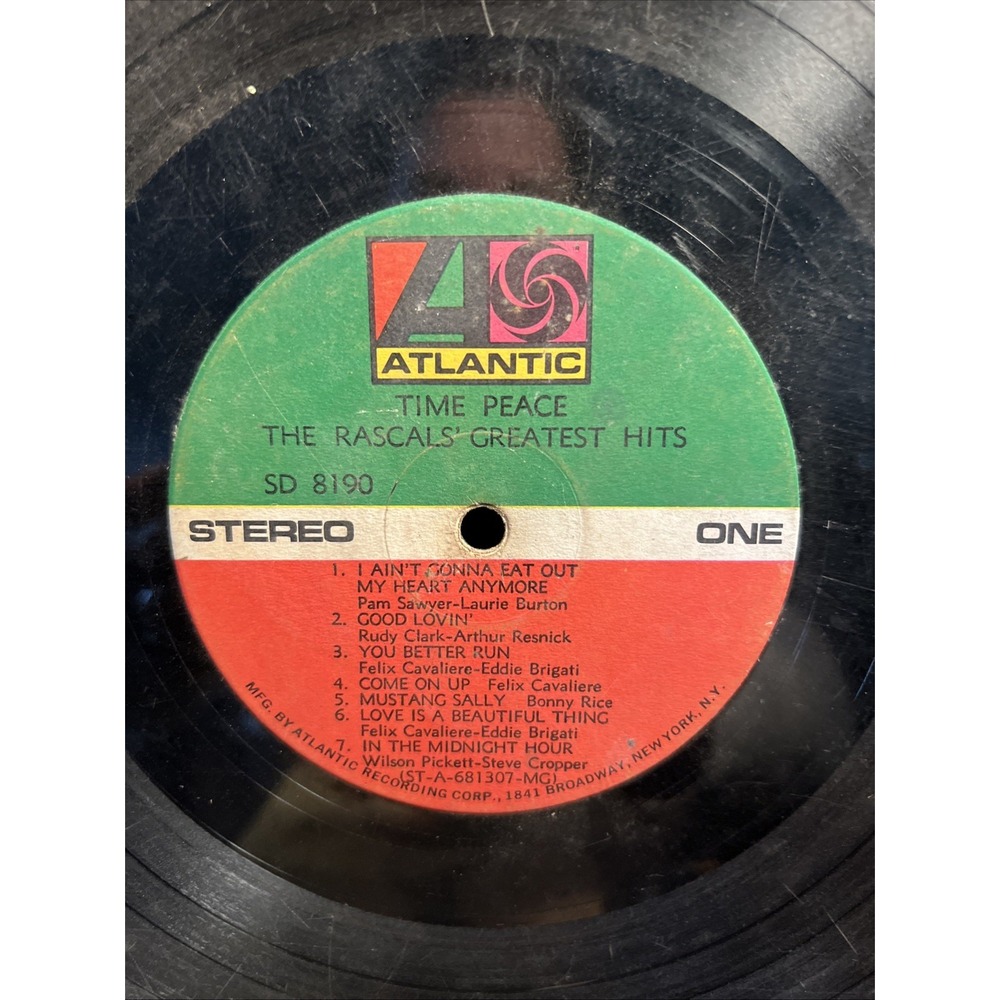 The Rascals' Greatest Hits TIME PEACE 1968 Atlantic Records SD 8190 - Picture 2 of 6